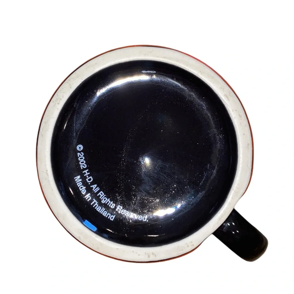Harley-Davidson Motorcycle 3D Flames Coffee Mug 15oz Ceramic Cup 2002 - Picture 6 of 6